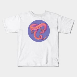 Dragon on blue Kids T-Shirt